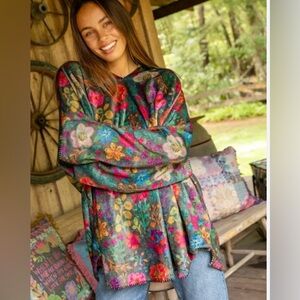 NWT NATURAL LIFE COZY FLORAL HOODIE